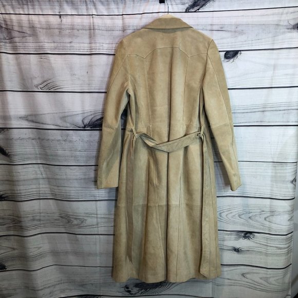 Aldo Genuine leather Suede Beige trench coat - Picture 13 of 17